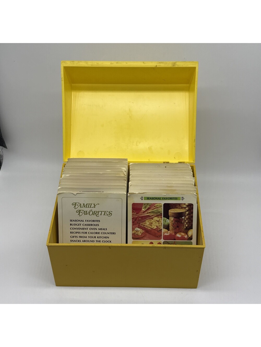 Vintage 1971 Betty Crocker Recipe Card Library Yellow Box Recipe Cards